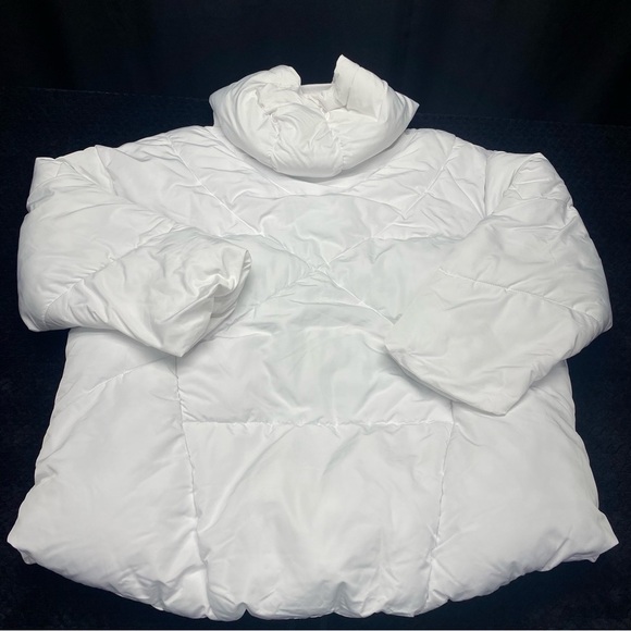 Free People White Hooded Puffer Jacket Women’s S Drawstring Bottom Pockets - Picture 10 of 15